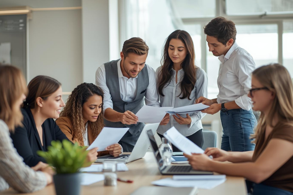 Professional team collaboration